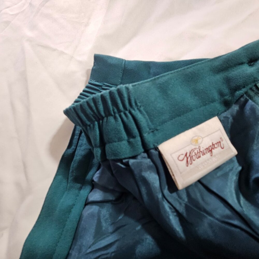 Vintage Women's Worthington 2 PC Skirt Suit. Fully-lined. Aqua. Size 18. - Picture 6 of 8